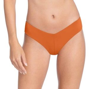 ROBIN PICCONE AVA BURNT ORANGE HIGH LEG BOTTOM Sz XS